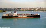 ID 683 PEGASUS BAY (1978/52055grt/IMO 7510896, ex- CITY OF DURBAN, ACT 8, PORTLAND BAY, AG WESER) arrives in Aucklands' Waitemata Harbour for the last time before being scrapped.